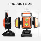 Tresda 4000LM LED Work Light Rechargeable with Clamp, 40W Magnetic Work Light Battery Powered with 5 Light Modes, 350° Rotation, Portable Job Site Lighting for Construction Site,Workshop,Car Repairing - style: Magnetic Clamp Stand