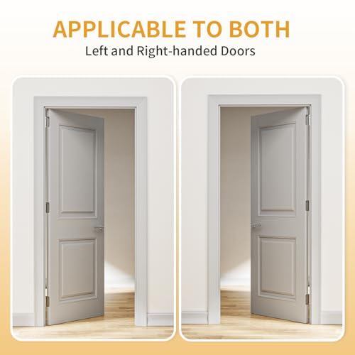 Luxbaro 3 Pack Self Closing Door Hinges, 4 Inch, Adjustable Tension - color: Brushed Nickel-5/8'', size: 4" 3 Pack