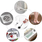 61 Inch Drain Snake Hair Clog Remover, Flexible 4-Claw Grabber Tool