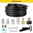 Sewer Jetter Kit for Pressure Washer 100ft 1/4 Inch NPT - size: 100FT X1/4in