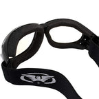 Global Vision Eliminator Dirt Bike Padded Motorcycle Riding Goggles for Men and Women (Black Frame/Smoke Lens) - color: Clear
