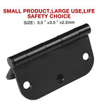 18 Pack Matte Black Door Hinges 3.5" Rounded 5/8" Radius No-Squeak - color: Matte Black No Squeak, size: 18 Pack