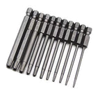 aiyun 11Piece Star Screwdriver Bit Set Shark Vacuum Security (75mm Length) - size: 75mm Length (T6-T40)