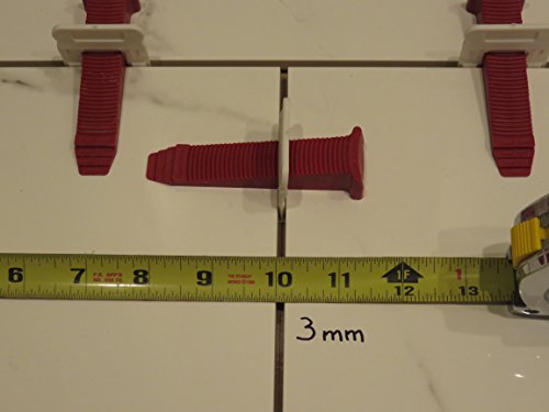 T-Lock Perfect Level Master - Professional Anti Lippage Tile Leveling System - 500 Tile Leveling Clips (1/8" (3mm)) - size: 500 Clips