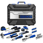 DEKOPRO Tool Set: 228 Piece Home Tool Kit, Household Basic Repair Tool Set Comes with Storage ToolBox, Socket Wrench Set for Car, Hand Tool Box Set for Home - Blue - color: Blue