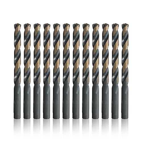 Drill America #5 High Speed Steel Black & Gold KFD Split Point Drill Bit (Pack of 12), KFD Series - size: #5
