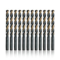Drill America #5 High Speed Steel Black & Gold KFD Split Point Drill Bit (Pack of 12), KFD Series - size: #5