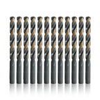 Drill America #5 High Speed Steel Black & Gold KFD Split Point Drill Bit (Pack of 12), KFD Series - size: #5