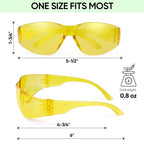 TICONN Clear Safety Glasses for Men & Women, ANSI Z87.1 Safety Goggles - style: 120 Pairs Yellow