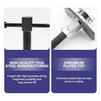 Car Brake Pad Replacement Tool, Disc Brake Caliper Compression Tool Kit, Anti-rust Piston Rewind Device with 2 Adapters and C-shaped Plate, Universal Repair Accessory for Cars (Silver)