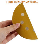 5-Inch 8-Hole Hook and Loop Sanding Discs, Orbital Sander Sandpaper Discs, 100 Pieces Round Sandpaper Set, 320 Grit - size: 320-Grit
