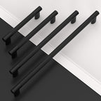 Matte Black Knurled Cabinet Handles Kitchen Pulls 3.75 Inch 10 Pack - color: Matte Black, size: 3.75" Hole Center