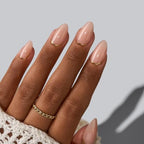 BTArtbox Press On Nails, Gold End, Short Almond, Gold Foil, 32Ct - color: A-Gold End