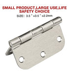 TDCHINGES Rounded Door Hinges Brushed Nickel 3.5 Inch 5/8" Radius 18 Pack - color: Satin Nickel-Rounded, size: 18 Pack