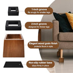 Wooden Bed Risers 4 Inch Heavy Duty, Support 2500 lbs, Retro Brown - color: Retro Brown, size: 4"H(Inner 3"H)