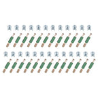 uxcell 25Set 8x11.3mm Cam Locking Screws with M6x40mm Furniture Connecting Fitting, Cam Bolts Dowels for Splicing Assembly of Table Cabinets, Green - size: M6x40mm