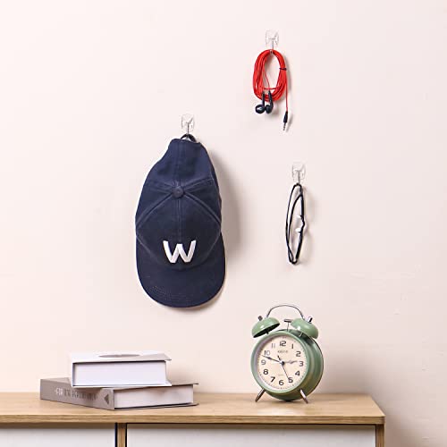 MOVELYST Clear Wall Hooks for Hanging, 30 Hooks+40 Strips, Value Pack (S) - size: Small, style: Clear-30+40