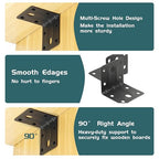 Alise 20 Pack Black 2x2in L Brackets Heavy Duty Metal for Wood Furniture - color: Matte Black, size: (20P) 2X2 inch