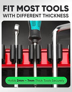 ALOANES Magnetic Screwdriver Organizer 36-Slot Red 3PC for Toolbox - color: Red