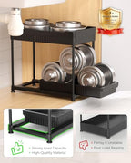 Sevenblue 3-Pack 2-Tier Under Sink Organizers with Sliding Drawers - color: Black, size: 12.8 Inch