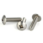 Mellewell #6-32 x 1/2" Truss Head Machine Screws, Full Thread, 18-8 Stainless Steel, Quantity 100 - color: Silver, size: #6-32 x 1/2"