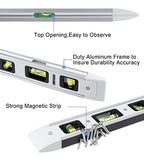 DOWELL 9 Inch Magnetic Spirit Level, Leveler Tool, 3-Pack, White - color: 3pcs-white