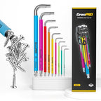 GRENPRO 9PCS Metric Allen Wrenches Sets With Color Coded Bike Hex Key Set - style: 9 Pieces Allen Wrenches Sets Metric