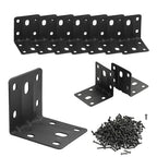 Alise 10 Pack Black 2x2in L Brackets Heavy Duty Metal for Wood Furniture - color: Matte Black, size: (10P) 2X2 inch