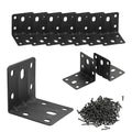 Alise 20 Pack Black 2x2in L Brackets Heavy Duty Metal for Wood Furniture - color: Matte Black, size: (20P) 2X2 inch
