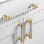 Gold & Nickel Knurled Cabinet Handles Kitchen Pulls 5 Inch 10 Pack - color: Gold and Nickel, size: 5" Hole Center