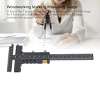 Fine Tuning T Shaped Woodworking Ruler, Aluminum Alloy Marking Gauge Scribing Tool for Precision Woodworking