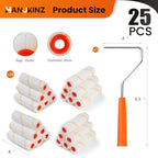 24 Pack Microfiber Paint Roller 4 Inch, 3/8 Inch Nap - size: 4 Inch,24 Pack