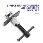 Car Brake Pad Replacement Tool, Disc Brake Caliper Compression Tool Kit, Anti-rust Piston Rewind Device with 2 Adapters and C-shaped Plate, Universal Repair Accessory for Cars (Silver)