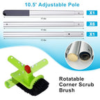 Sepetrel Pool Cleaning Kit with 10.5 FT Pole,Pool Maintenance Set - size: Aluminum Frame Rake With Pole