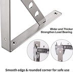 YUMORE 12 Inch Shelf Bracket, Heavy Duty L Bracket, 2 Pack - size: 12"(Soild)