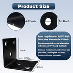 25PCS L Brackets, 2" 304 Stainless Steel Brackets, Black - size: 25PCS-2'' L Brackets