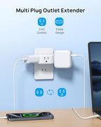 TROND 2 Prong to 3 Prong Outlet Adapter for Old House, 2 Pack - color: White, size: 3AC-2 Prong Plug, 2 Pack