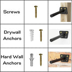 EVALD 8 Inch Floating Shelf Brackets, Hidden Shelf Brackets for Floating Shelves, Heavy Duty Shelf Bracket with Screws & Anchors, Floating Shelf Mount, 8 Inch Shelf Brackets (6 Pack) - size: 8 Inch, style: 6 Pack All-purpose