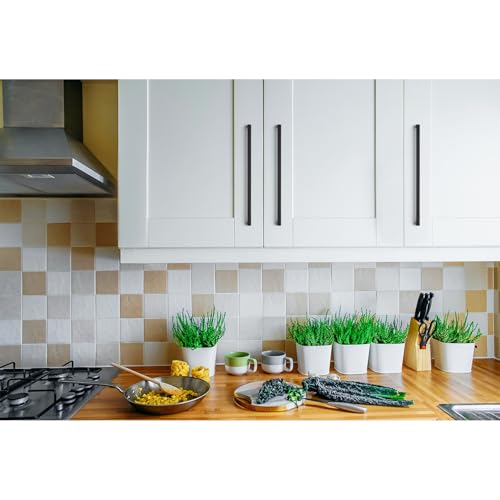 Ravinte Matte Black Square & Solid Cabinet Handles,10 Inch,15 Pack - size: 10 Inch Hole Center