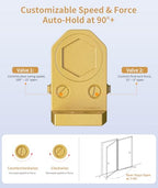 Dullgolden Hydraulic Door Closer Medium Size, Automatic No Slam for Home & Commercial Use - size: Medium, style: Dullgolden