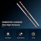 PATIKIL 1.3mm Drill Bit Carbide for Stainless Steel Hard Metal 130° 10 Pack - size: 1.3mm