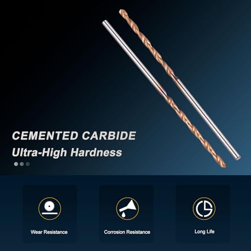 PATIKIL 1.3mm Drill Bit Carbide for Stainless Steel Hard Metal 130° 10 Pack - size: 1.3mm