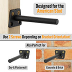 EVALD 8 Inch Floating Shelf Brackets, Hidden Shelf Brackets for Floating Shelves, Heavy Duty Shelf Bracket with Screws & Anchors, Floating Shelf Mount, 8 Inch Shelf Brackets (6 Pack) - size: 8 Inch, style: 6 Pack All-purpose