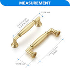 HOME EDIT Brushed Gold Cabinet Handles 3 Inch Pulls 10 Pack - color: Brushed Gold, size: 3 inches Hole Center