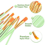 ESRICH 160PCS Paint Brushes, Paint Brush for Acrylic Painting - color: Green, size: 160