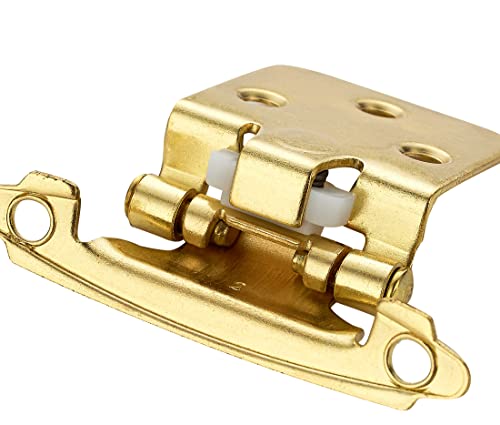 Ravinte Gold Cabinet Hinges, 1/2 Inch Overlay, 60 Pack (30 Pairs) - color: Gold
