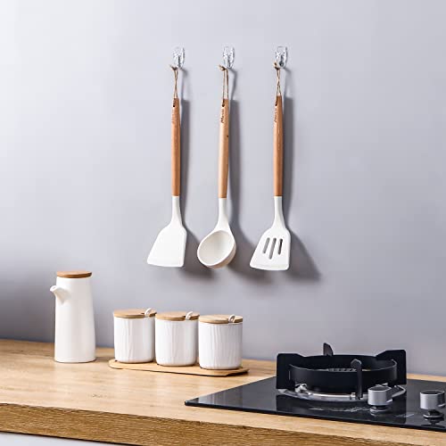 Clear Wall Hooks for Hanging, 100 Hooks+120 Strips, No Tools, Value Pack(S) - size: Small, style: Clear-100+120