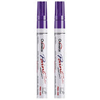 Overseas Purple Paint Pens Permanent Markers, 2 Oil Based Paint Makrers - color: Purple