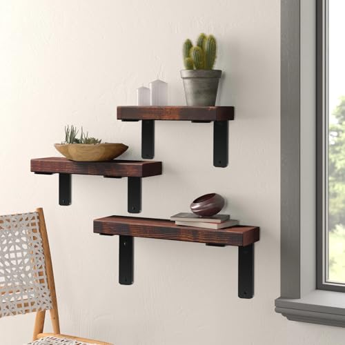 2 Pack - L 9" x H 6" x W1.5, 5mm Thick Black L Shelf Bracket, Iron Shelf Brackets, Metal Shelf Brackets, Floating Shelf, Shelf Supports with Screws - size: 9''x6'', style: Black 2 Pack