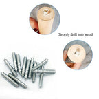 12 Pack 1/4-20 x 1-1/2 Inch Silver Hanger Bolts, Double Headed, Carbon Steel, 4.8 Grade, 37mm Length - size: Silver 1/4-20"x1-1/2"-12PCS